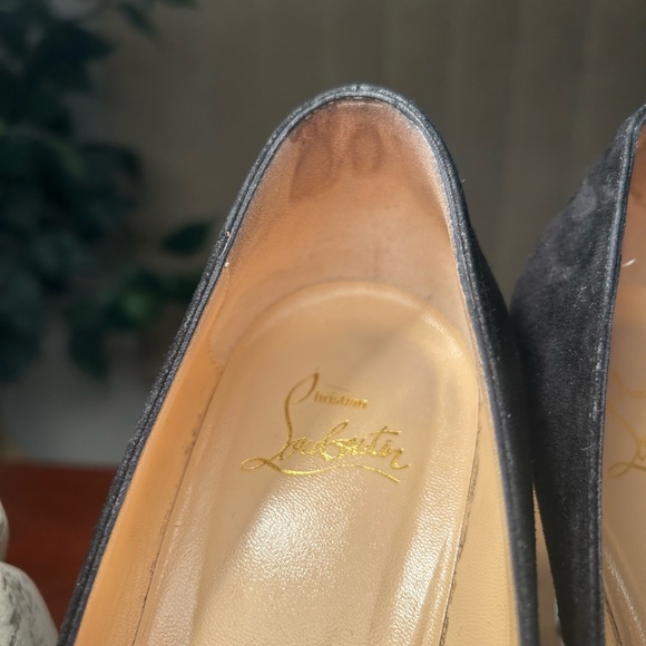 Christian Louboutin Black Suede Eloise Pump 85 Veau Velours Size 39 - Picture 11 of 15